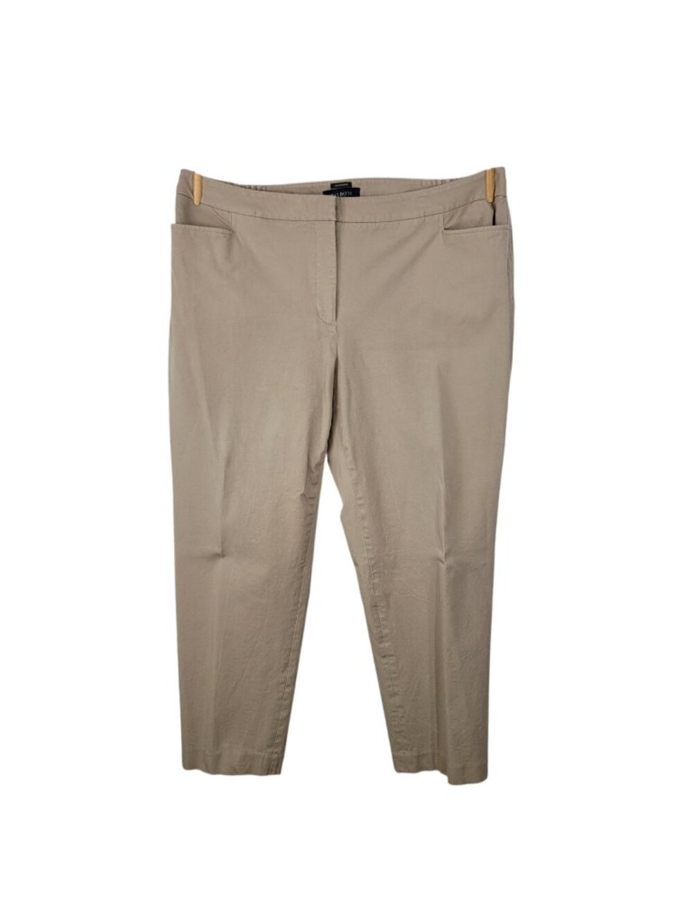 Talbots Hampshire Chino Pants Plus 18W 18 Relaxed Straight Leg Stretch Waist